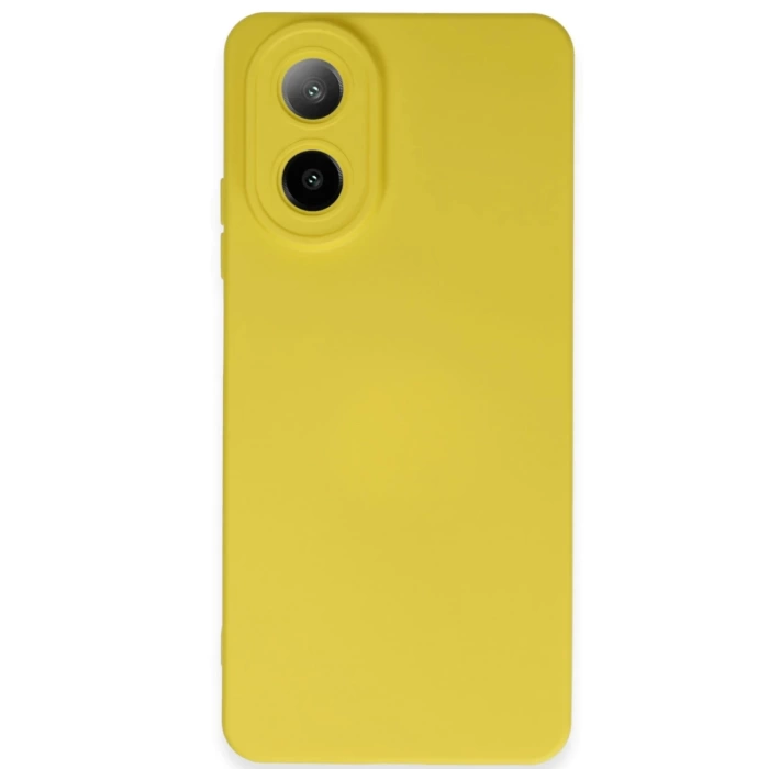 Newface Oppo A38 Kılıf Nano içi Kadife Silikon - Sarı