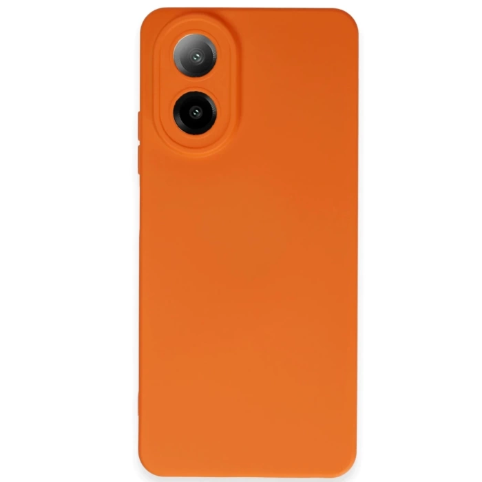 Newface Oppo A38 Kılıf Nano içi Kadife Silikon - Turuncu