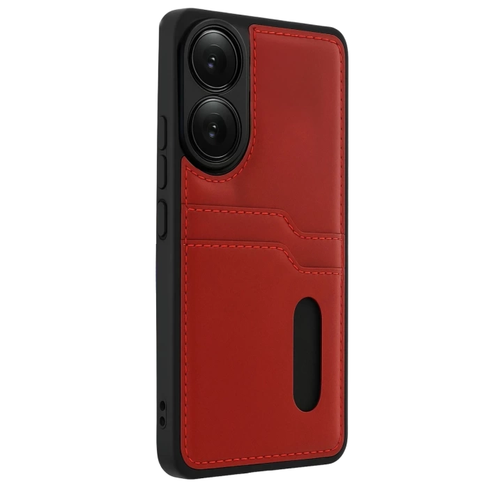 Newface Oppo A38 Sara Kartvizitli Deri Kılıf