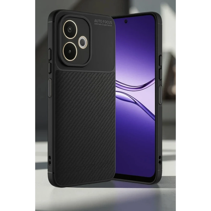 Newface Oppo A5 Pro 4G Kılıf Auto Focus Karbon Kapak