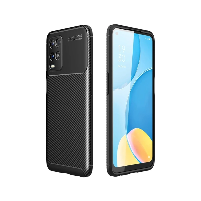Newface Oppo A54 4G Kılıf Auto Focus Karbon Kapak