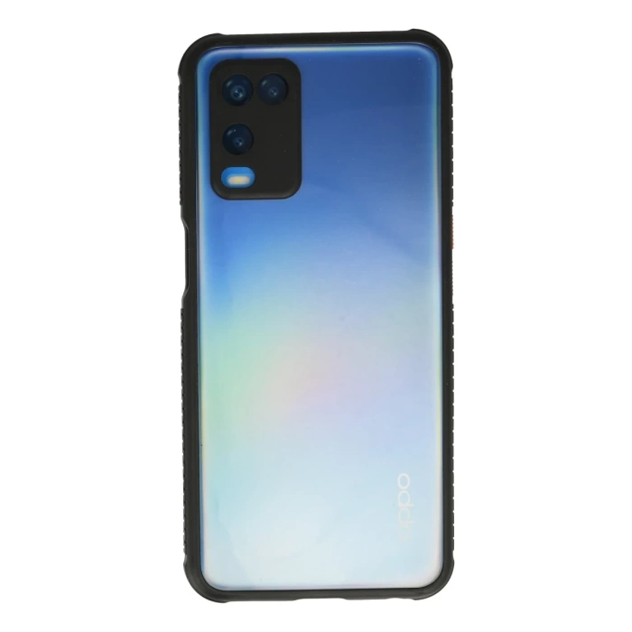 Newface Oppo A54 4G Kılıf Miami Şeffaf Silikon - Siyah