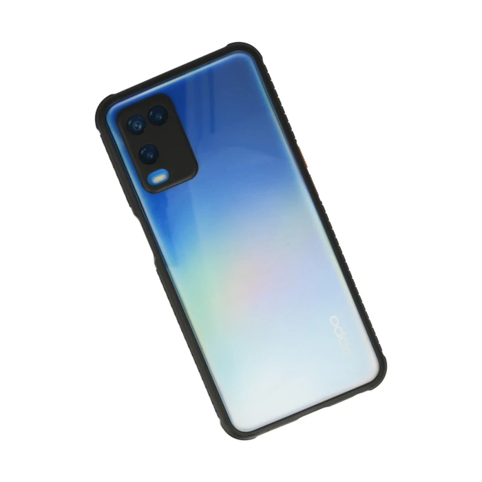 Newface Oppo A54 4G Kılıf Miami Şeffaf Silikon - Siyah
