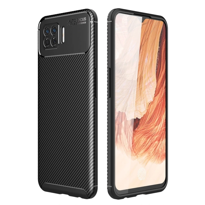 Newface Oppo A73 Kılıf Auto Focus Karbon Kapak