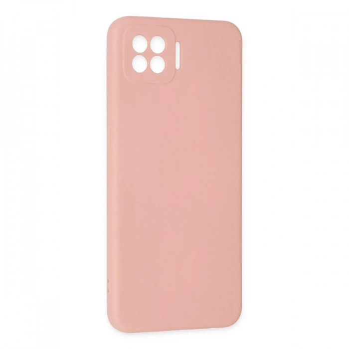 Oppo A73 Kılıf Nano içi Kadife Silikon - Pudra