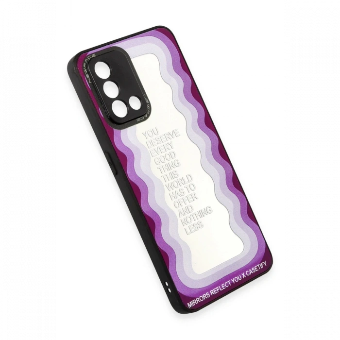 Newface Oppo A74 4G Kılıf Mirror Desenli Kapak - Mirror - 4