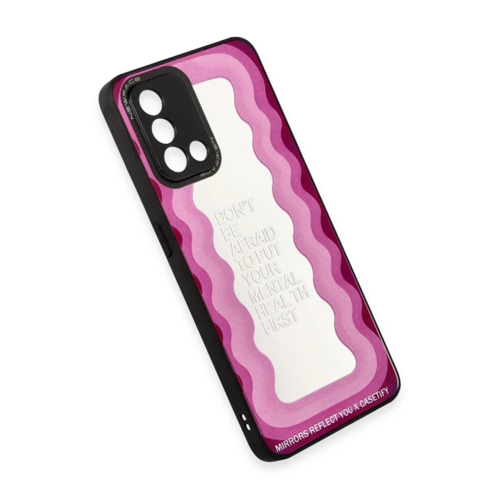 Newface Oppo A74 4G Kılıf Mirror Desenli Kapak - Mirror - 4