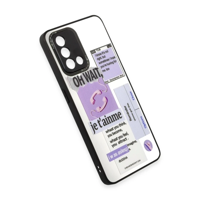 Newface Oppo A74 4G Kılıf Mirror Desenli Kapak - Mirror - 4