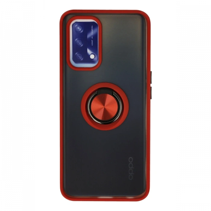 Newface Oppo A74 4G Kılıf Montreal Yüzüklü Silikon Kapak