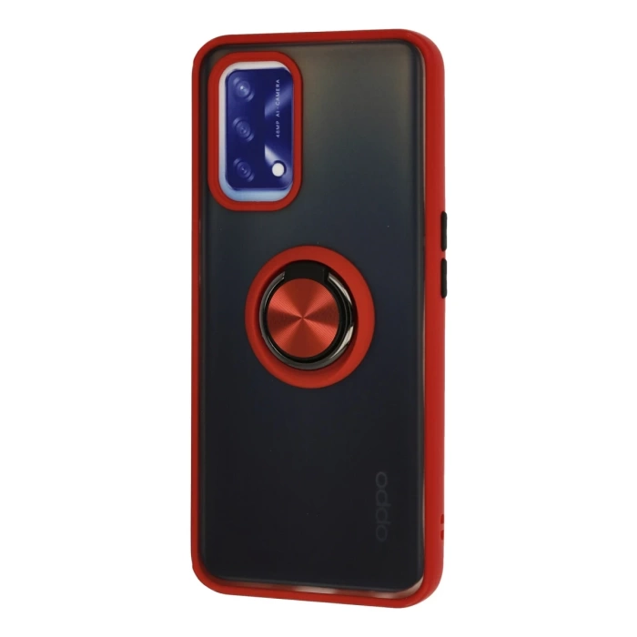 Newface Oppo A74 4G Kılıf Montreal Yüzüklü Silikon Kapak