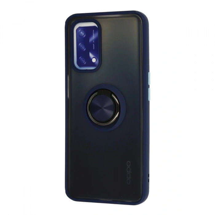 Newface Oppo A74 4G Kılıf Montreal Yüzüklü Silikon Kapak