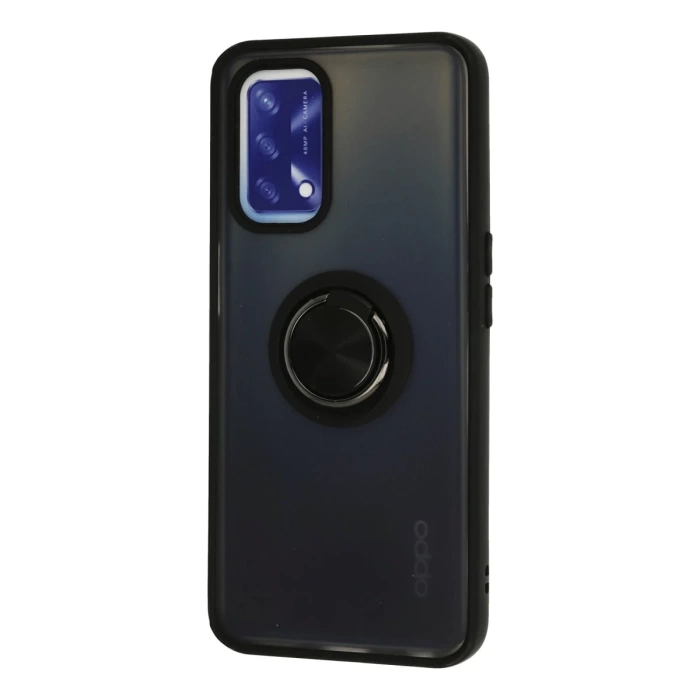 Newface Oppo A74 4G Kılıf Montreal Yüzüklü Silikon Kapak