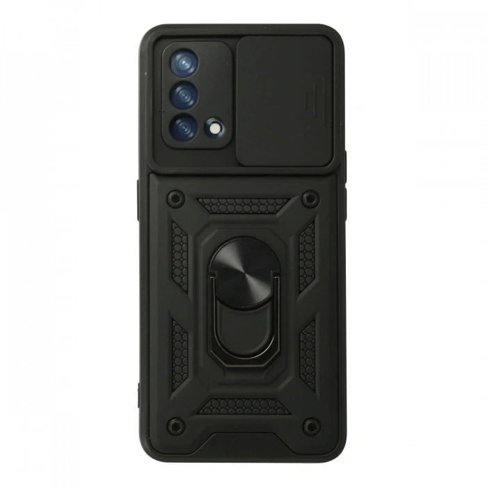 Newface Oppo A74 4G Kılıf Pars Lens Yüzüklü Silikon