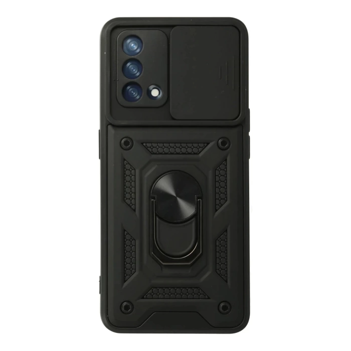 Newface Oppo A74 4G Kılıf Pars Lens Yüzüklü Silikon