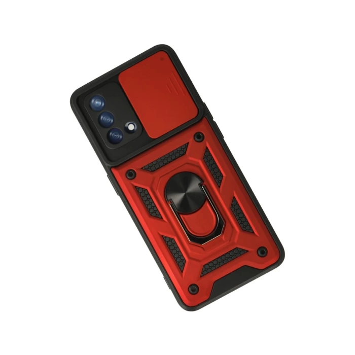Newface Oppo A74 4G Kılıf Pars Lens Yüzüklü Silikon