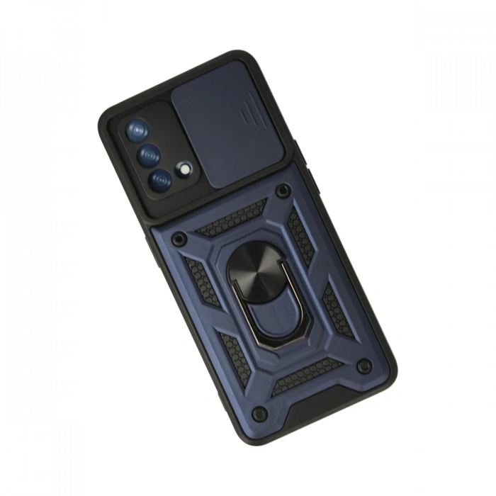 Newface Oppo A74 4G Kılıf Pars Lens Yüzüklü Silikon