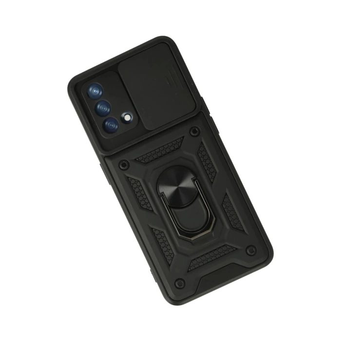 Newface Oppo A74 4G Kılıf Pars Lens Yüzüklü Silikon