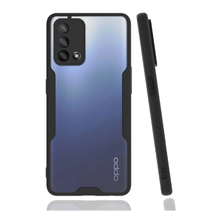 Oppo A74 4G Kılıf Platin Silikon - Siyah