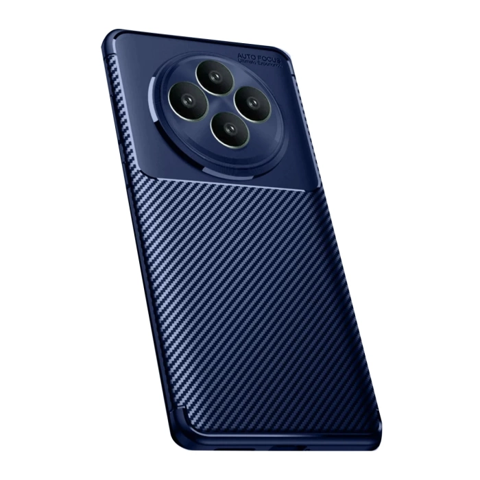 Newface Oppo Reno 11 FS Kılıf Auto Focus Karbon Kapak - Lacivert