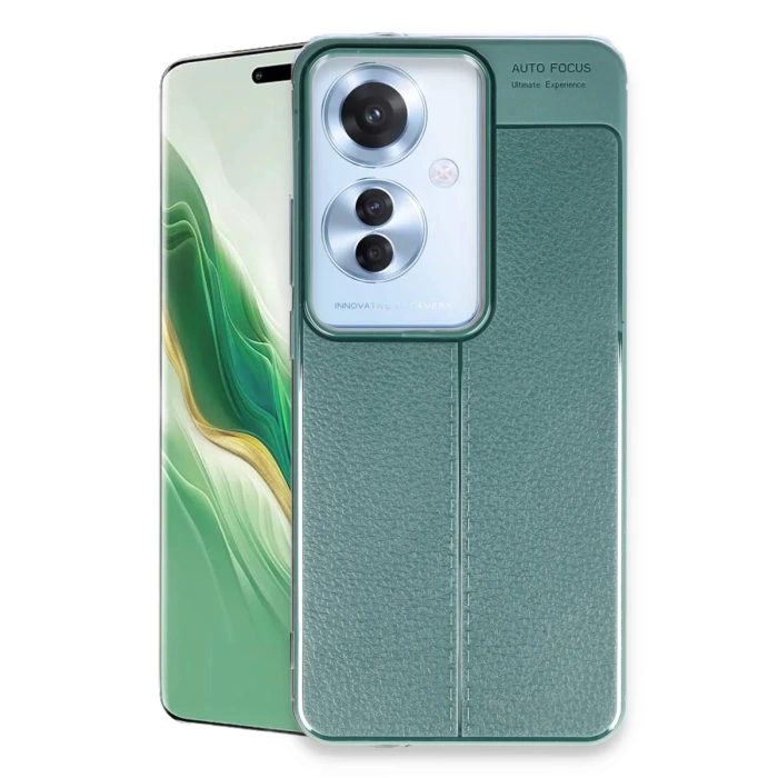 Newface Oppo Reno 11F Kılıf Auto Focus Kapak - Koyu Yeşil