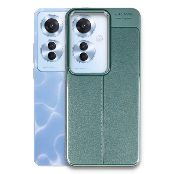 Newface Oppo Reno 11F Kılıf Auto Focus Kapak - Koyu Yeşil