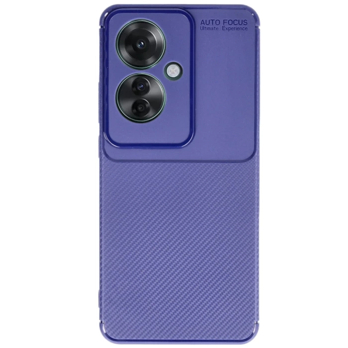 Newface Oppo Reno 11F Kılıf Auto Focus Karbon Kapak - Lacivert