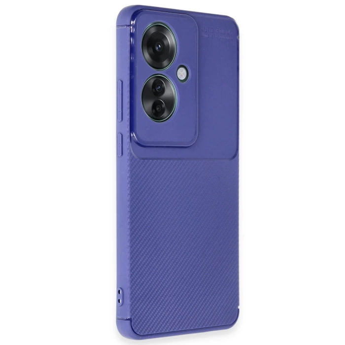 Newface Oppo Reno 11F Kılıf Auto Focus Karbon Kapak - Lacivert