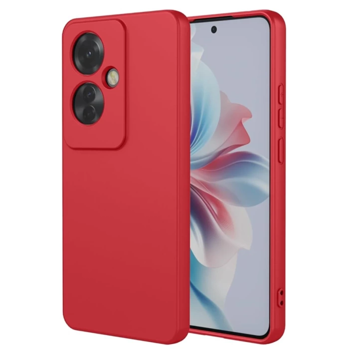 Newface Oppo Reno 11F Kılıf First Silikon - Kırmızı