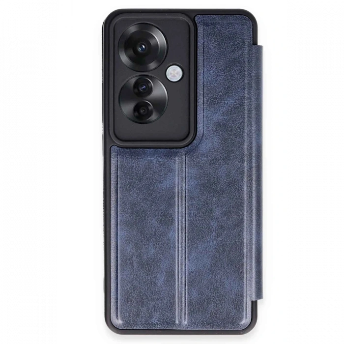 Newface Oppo Reno 11F Kılıf Flip Cover - Lacivert
