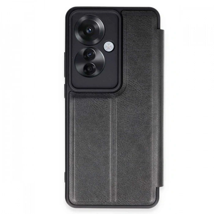 Newface Oppo Reno 11F Kılıf Flip Cover - Siyah