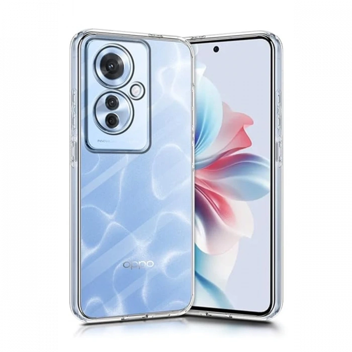 Newface Oppo Reno 11F Kılıf Lüx Şeffaf Silikon