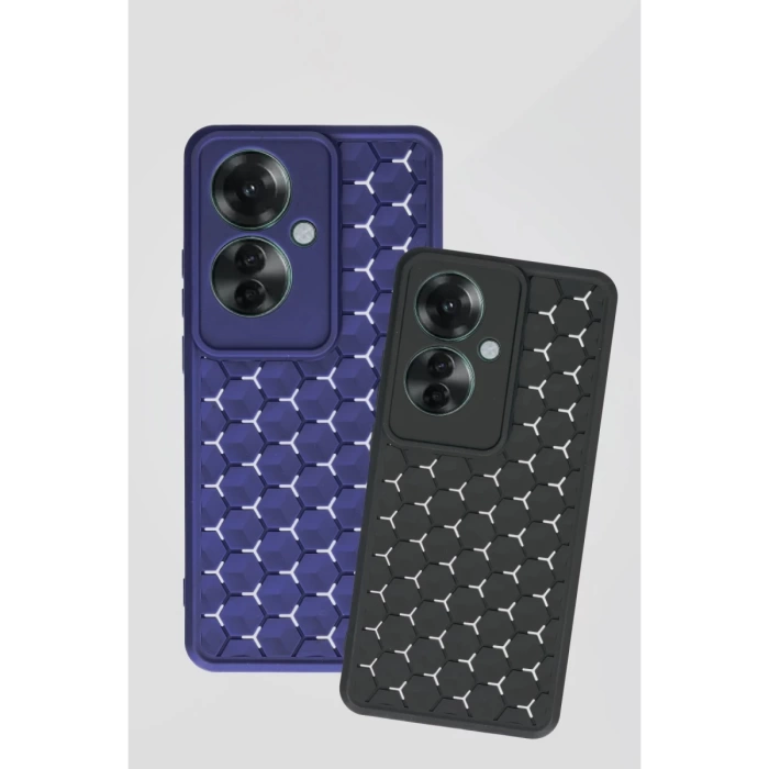 Newface Oppo Reno 11F Kılıf Petek Silikon Kapak - Kırmızı