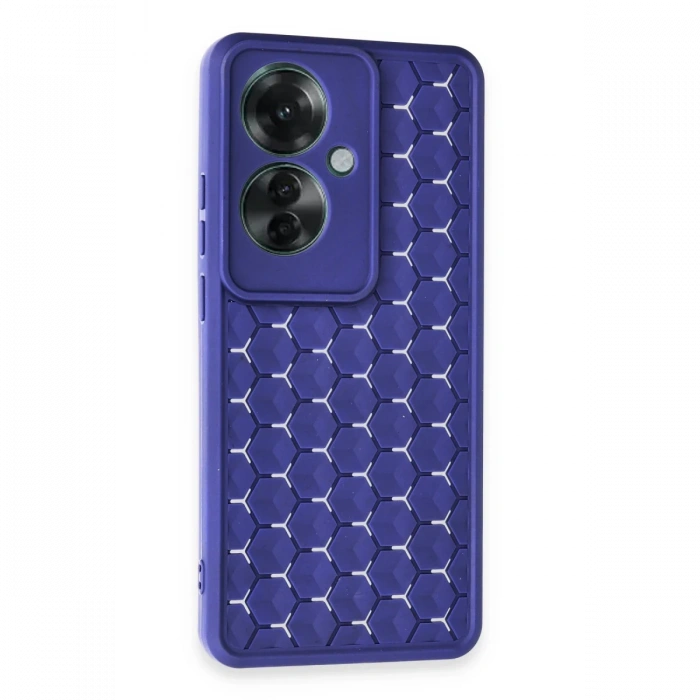 Newface Oppo Reno 11F Kılıf Petek Silikon Kapak - Lacivert
