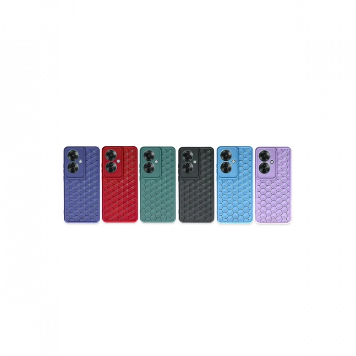 Newface Oppo Reno 11F Kılıf Petek Silikon Kapak - Lacivert
