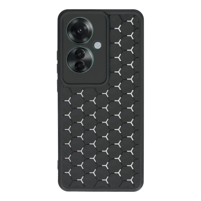 Newface Oppo Reno 11F Kılıf Petek Silikon Kapak - Siyah