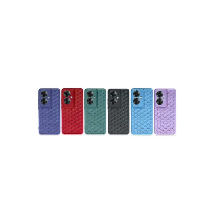 Newface Oppo Reno 11F Kılıf Petek Silikon Kapak - Siyah