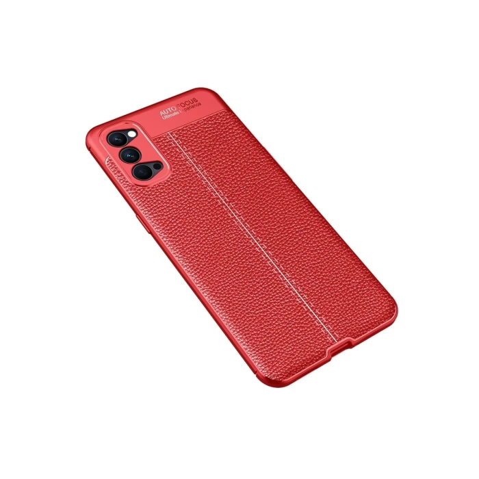 Newface Oppo Reno 4 Kılıf Auto Focus Kapak - Kırmızı