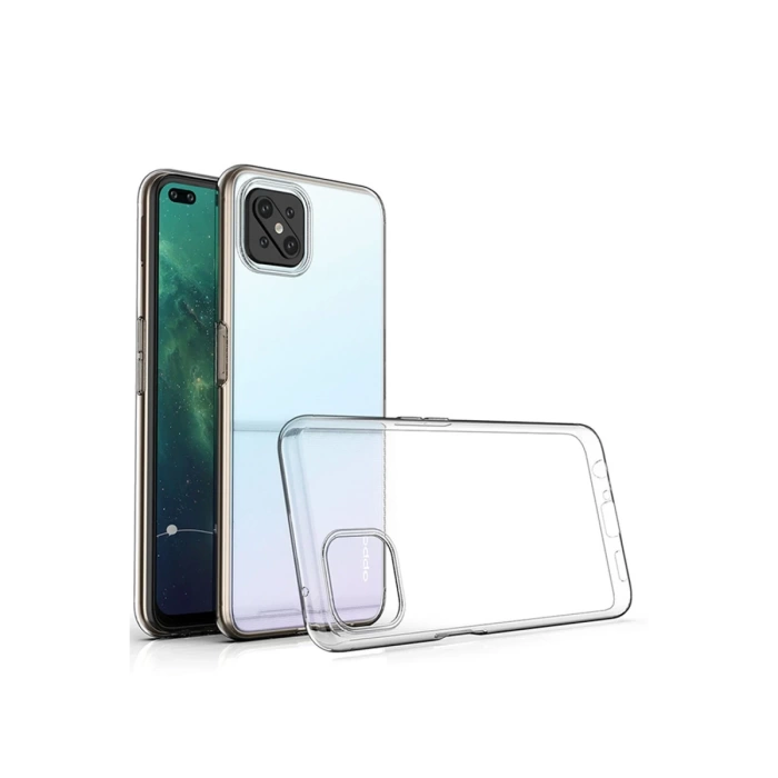 Newface Oppo Reno 4 Lite Kılıf Lüx Şeffaf Silikon - Şeffaf
