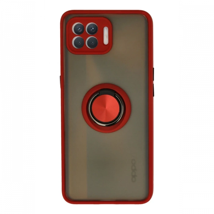 Newface Oppo Reno 4 Lite Kılıf Montreal Yüzüklü Silikon Kapak