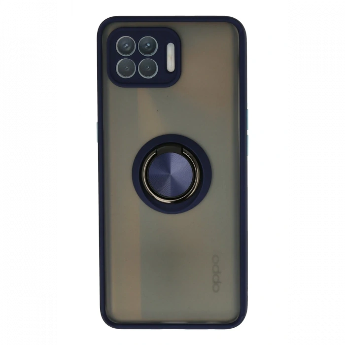 Newface Oppo Reno 4 Lite Kılıf Montreal Yüzüklü Silikon Kapak