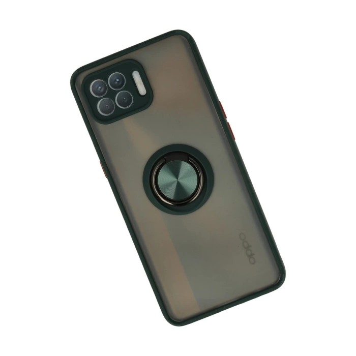 Newface Oppo Reno 4 Lite Kılıf Montreal Yüzüklü Silikon Kapak