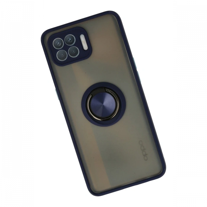 Newface Oppo Reno 4 Lite Kılıf Montreal Yüzüklü Silikon Kapak