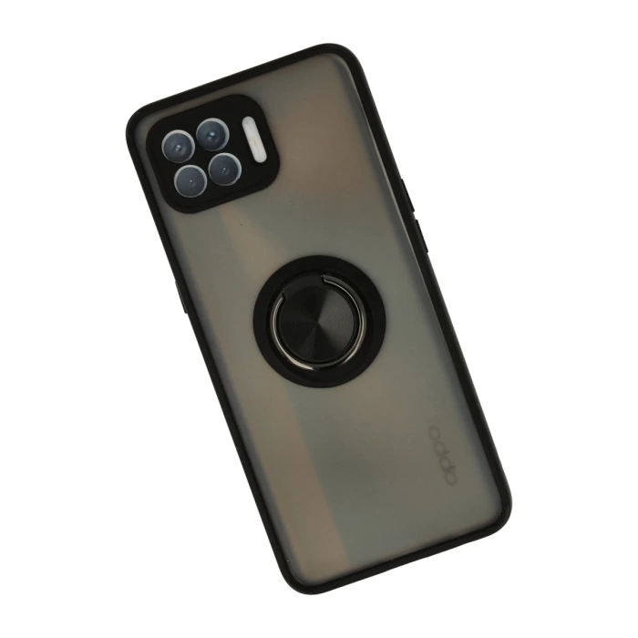 Newface Oppo Reno 4 Lite Kılıf Montreal Yüzüklü Silikon Kapak