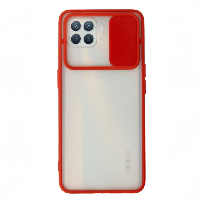 Newface Oppo Reno 4 Lite Kılıf Palm Buzlu Kamera Sürgülü Silikon
