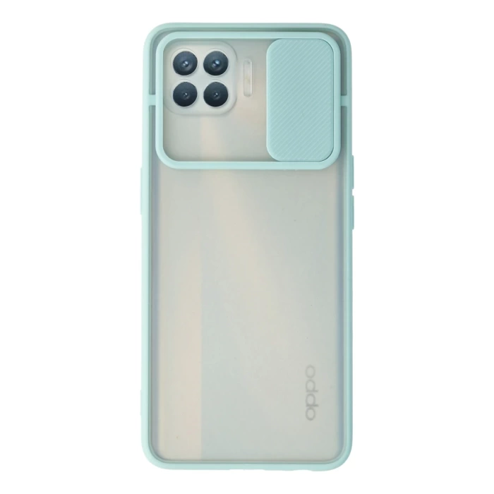 Newface Oppo Reno 4 Lite Kılıf Palm Buzlu Kamera Sürgülü Silikon