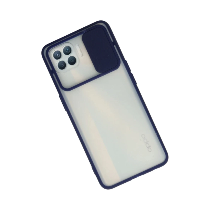 Newface Oppo Reno 4 Lite Kılıf Palm Buzlu Kamera Sürgülü Silikon
