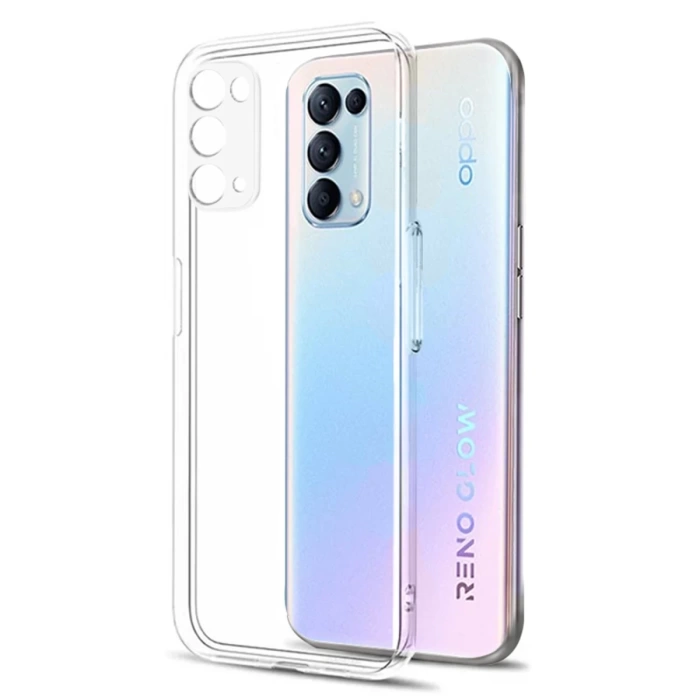 Newface Oppo Reno 5 Kılıf Lüx Şeffaf Silikon