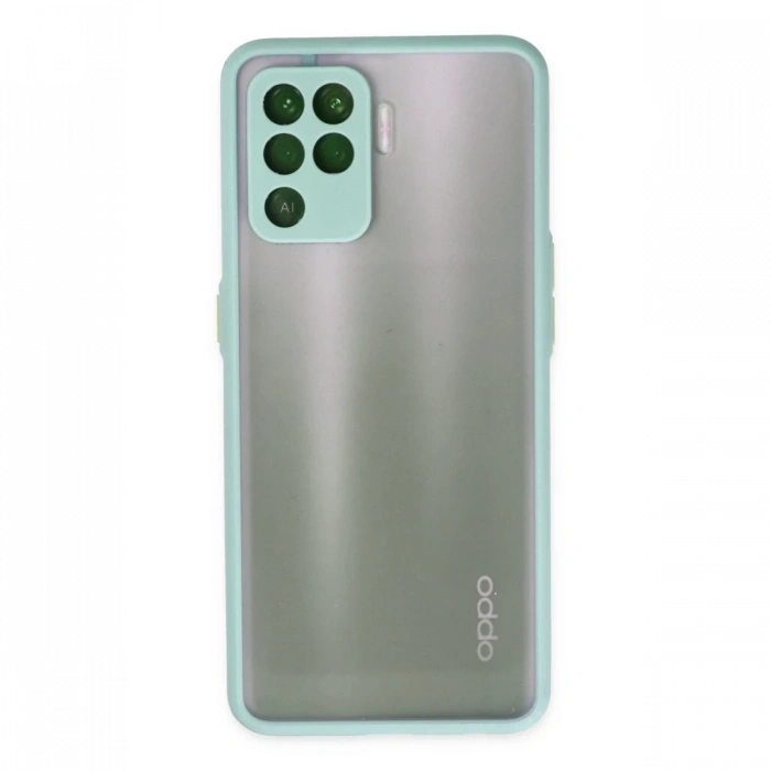 Oppo Reno 5 Lite Kılıf Montreal Silikon Kapak - Turkuaz