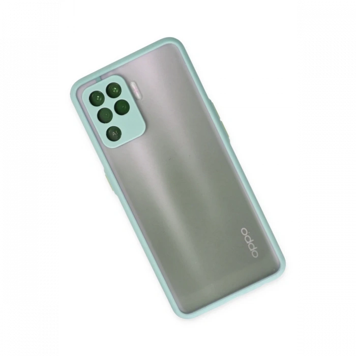 Oppo Reno 5 Lite Kılıf Montreal Silikon Kapak - Turkuaz