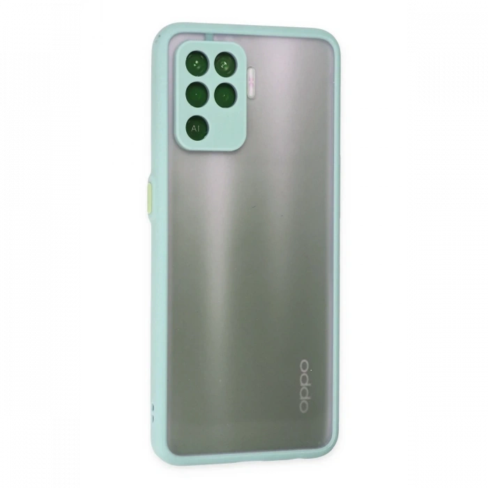 Oppo Reno 5 Lite Kılıf Montreal Silikon Kapak - Turkuaz
